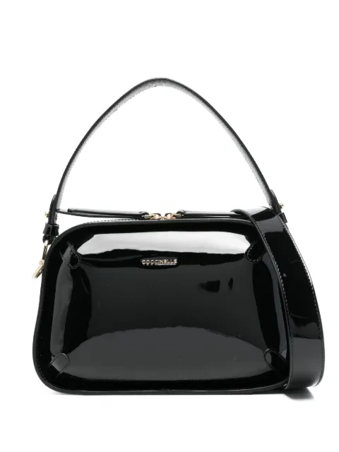 Coccinelle tote con acabado de charol