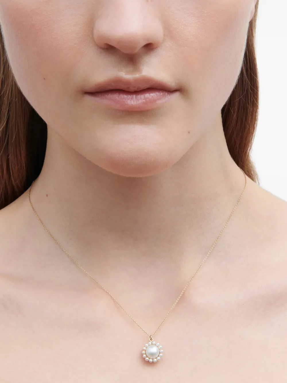 Sophie Bille Brahe 14kt recycled yellow gold Jeanne pearl necklace - Goud