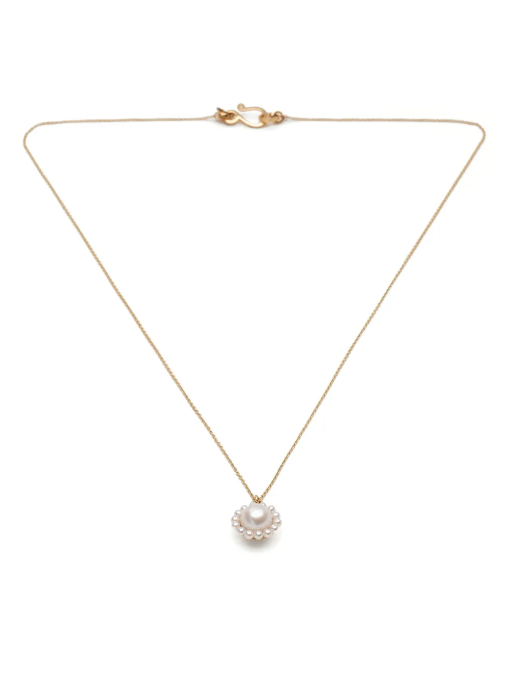 Sophie Bille Brahe 14kt recycled yellow gold Jeanne pearl necklace - Or