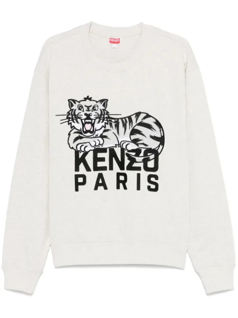 Kenzo sudadera con bordado Happy Tiger