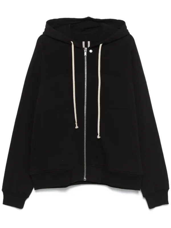Rick Owens ジップアップ パーカー | ブラック | FARFETCH JP