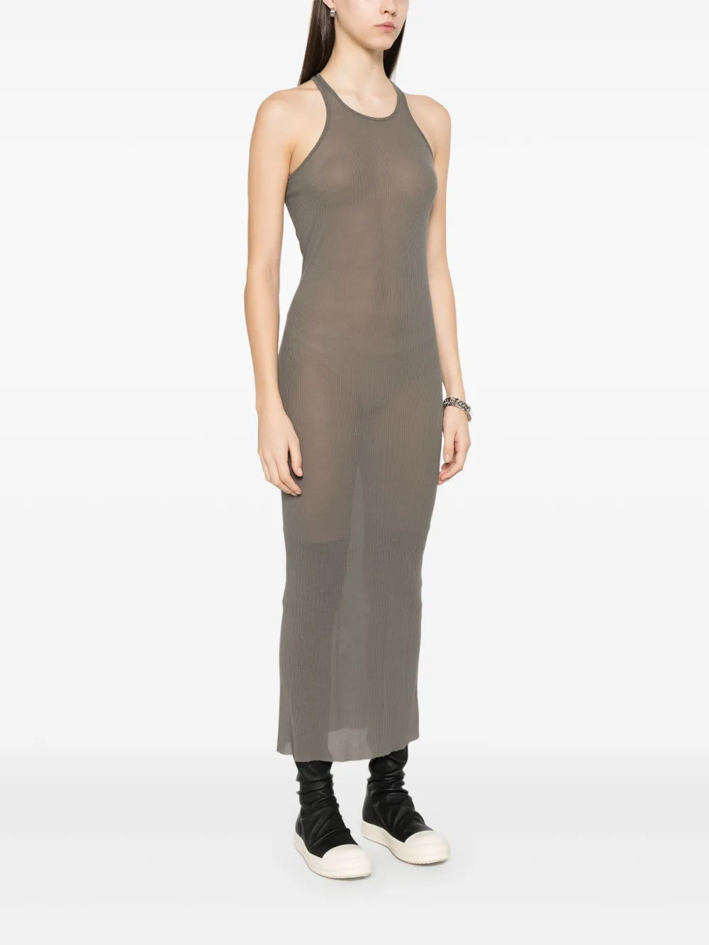Rick Owens Geribbelde jurk Bruin