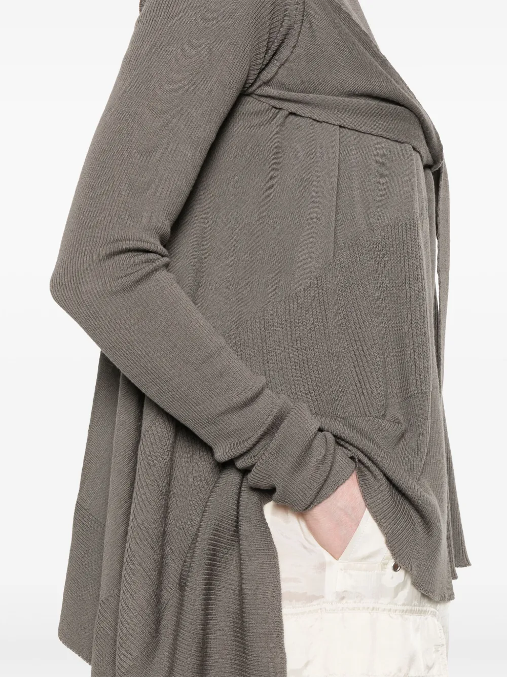 Rick Owens Wikkelvest met striksluiting Bruin
