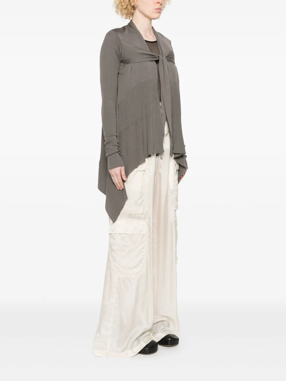 Rick Owens Wikkelvest met striksluiting Bruin