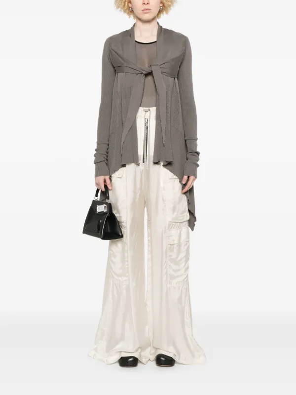 Rick Owens Tied Wrap カーディガン | ブラウン | FARFETCH JP