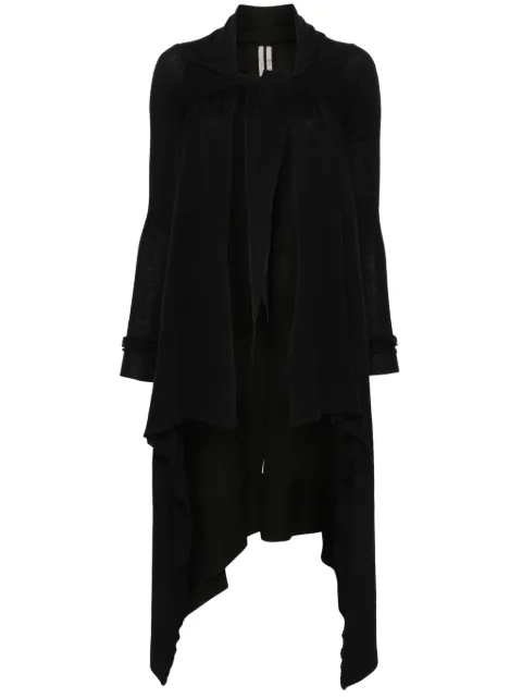 Rick Owens abrigo largo con diseño cruzado