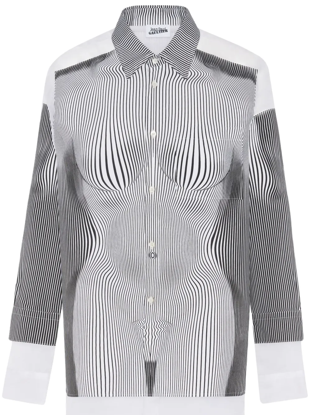 Jean Paul Gaultier The Petit Grand ストライプ シャツ - ホワイト Jean Paul Gaultier The Petit Grand ストライプ シャツ - ホワイト
