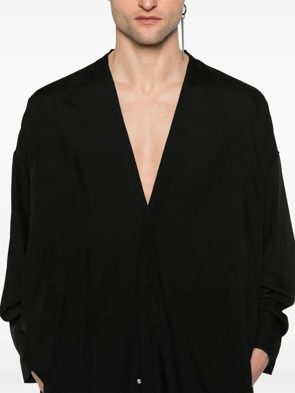 Rick Owens Larry overhemd Zwart