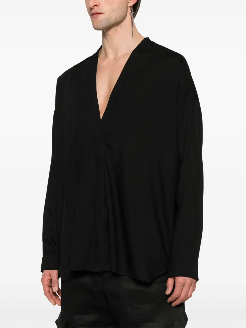 Rick Owens Larry overhemd Zwart