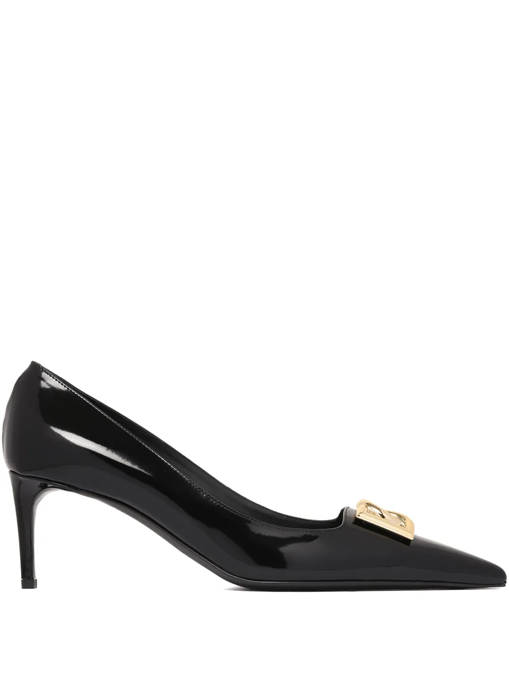 Dolce & Gabbana 90mm logo-plaque pumps Black