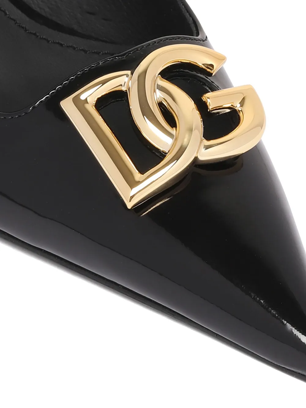 Dolce & Gabbana 90mm logo-plaque pumps Black