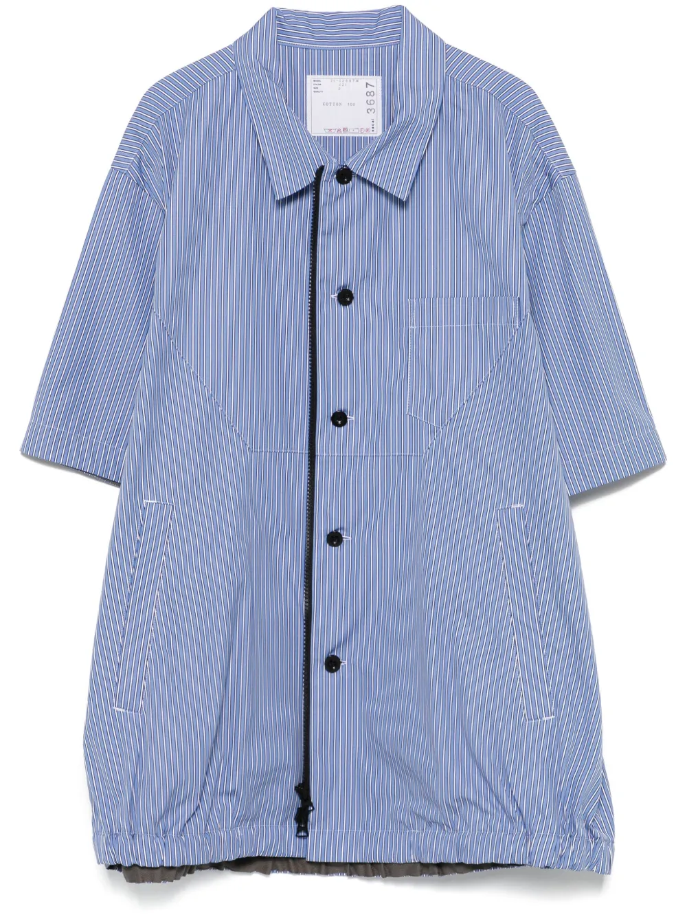 sacai camisa con rayas estampadas | azul | Image 1