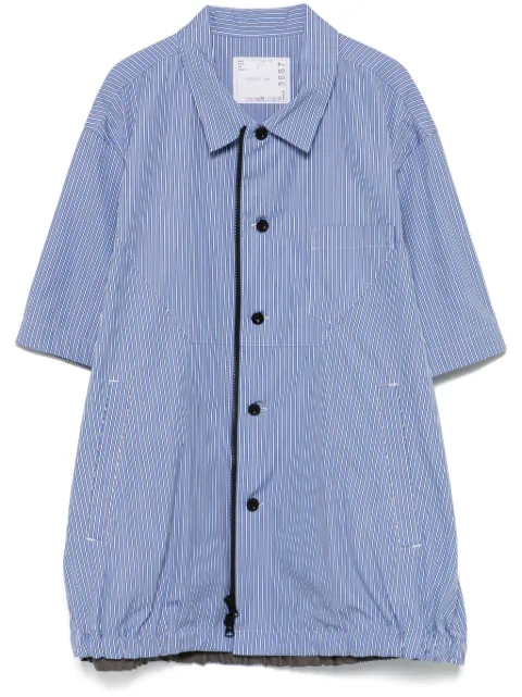 sacai camisa con rayas estampadas