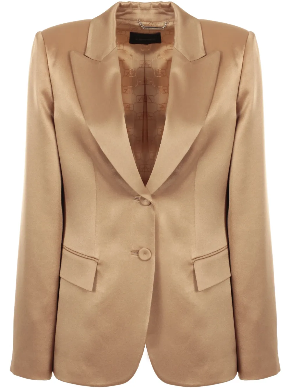 Alberta Ferretti Satijnen blazer Bruin