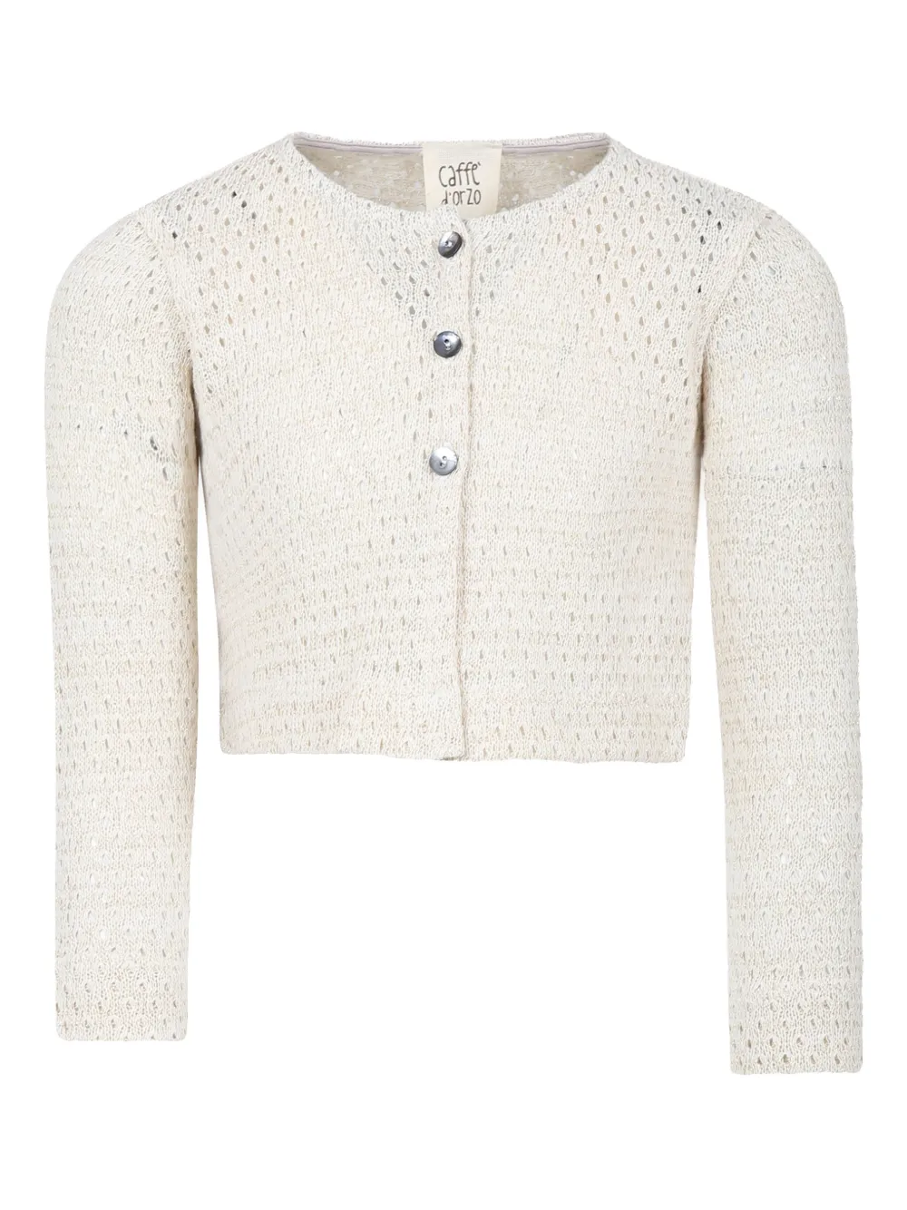 Caffe' D'orzo Cardigan Mit Lurex-detail In Neutral