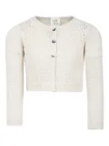 Caffe' D'orzo lurex-detail cardigan - White