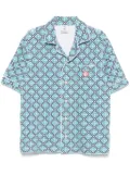 Casablanca monogram towelling shirt - Blue