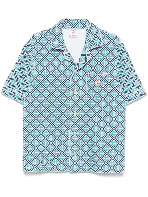 Tシャツ・カットソー Casablanca MENS TOWELLING\nMONOGRAM SHIRT Casablanca MENS TOWELLING MONOGRAM SHIRT Black | BSTN Store