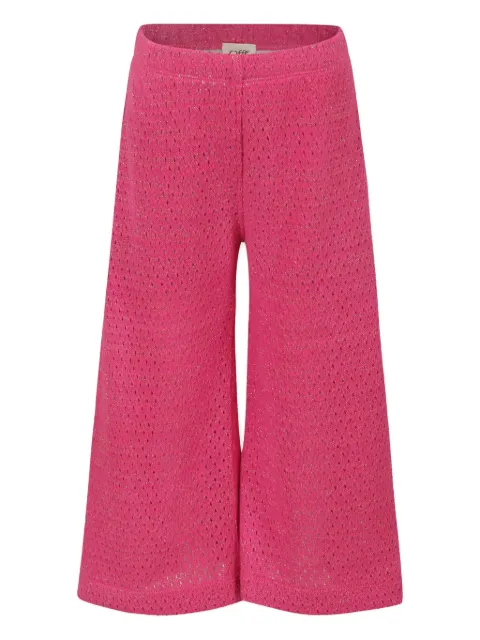 Caffe' D'orzo pointelle-knit trousers