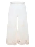 Caffe' D'orzo embroidered trousers - White