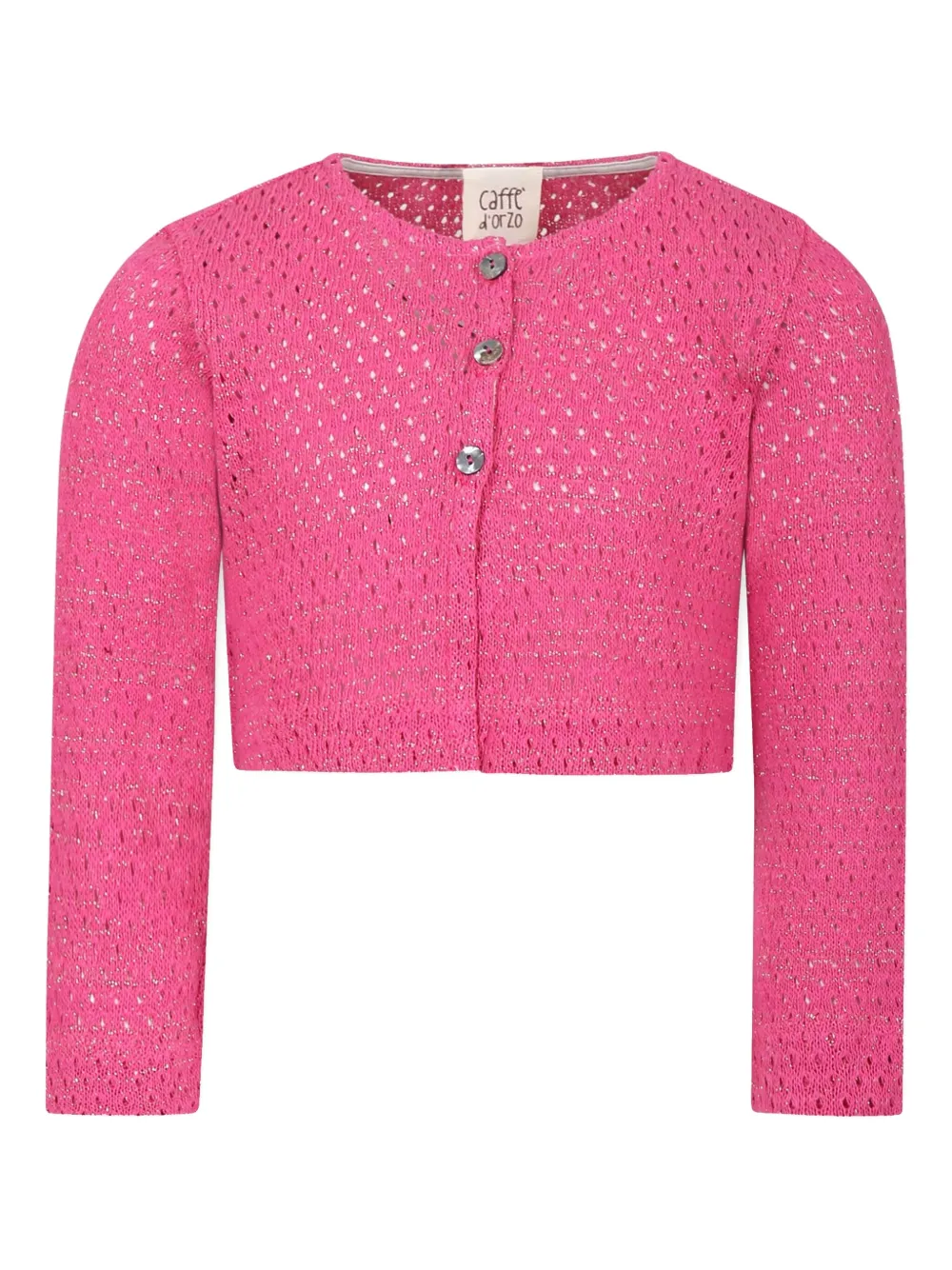 Caffe' D'orzo pointelle-knit cardigan | Pink | Image 1