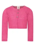 Caffe' D'orzo pointelle-knit cardigan - Pink
