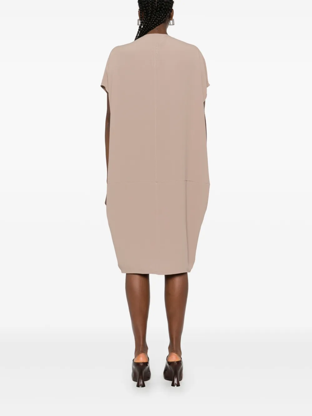 Rick Owens Tommykite midi-jurk met V-hals Bruin