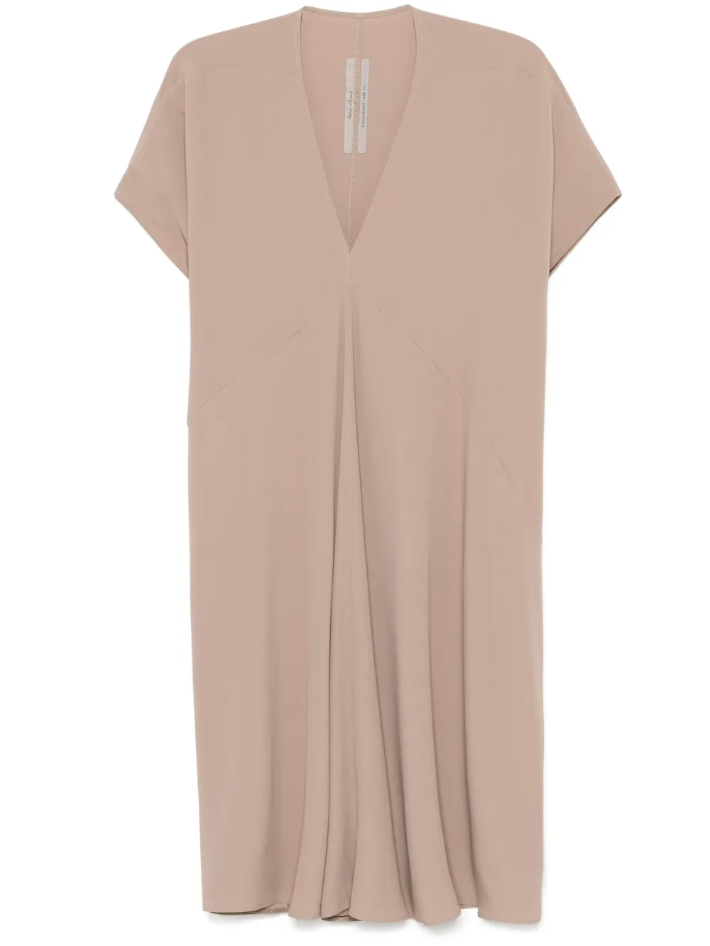 Rick Owens robe mi-longue Tommykite à col v | marron | Image 1