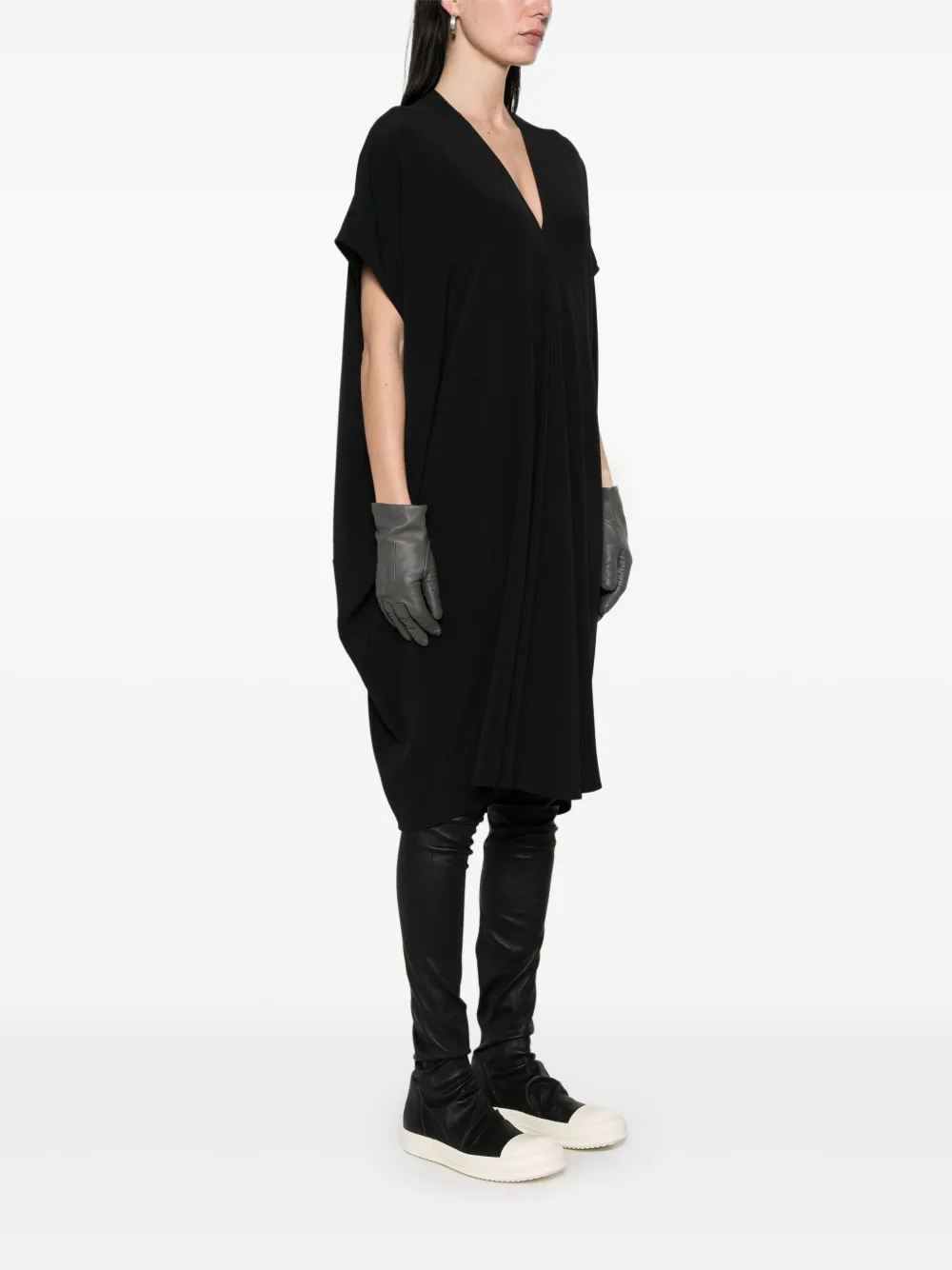 Rick Owens TommyKite midi-jurk Zwart
