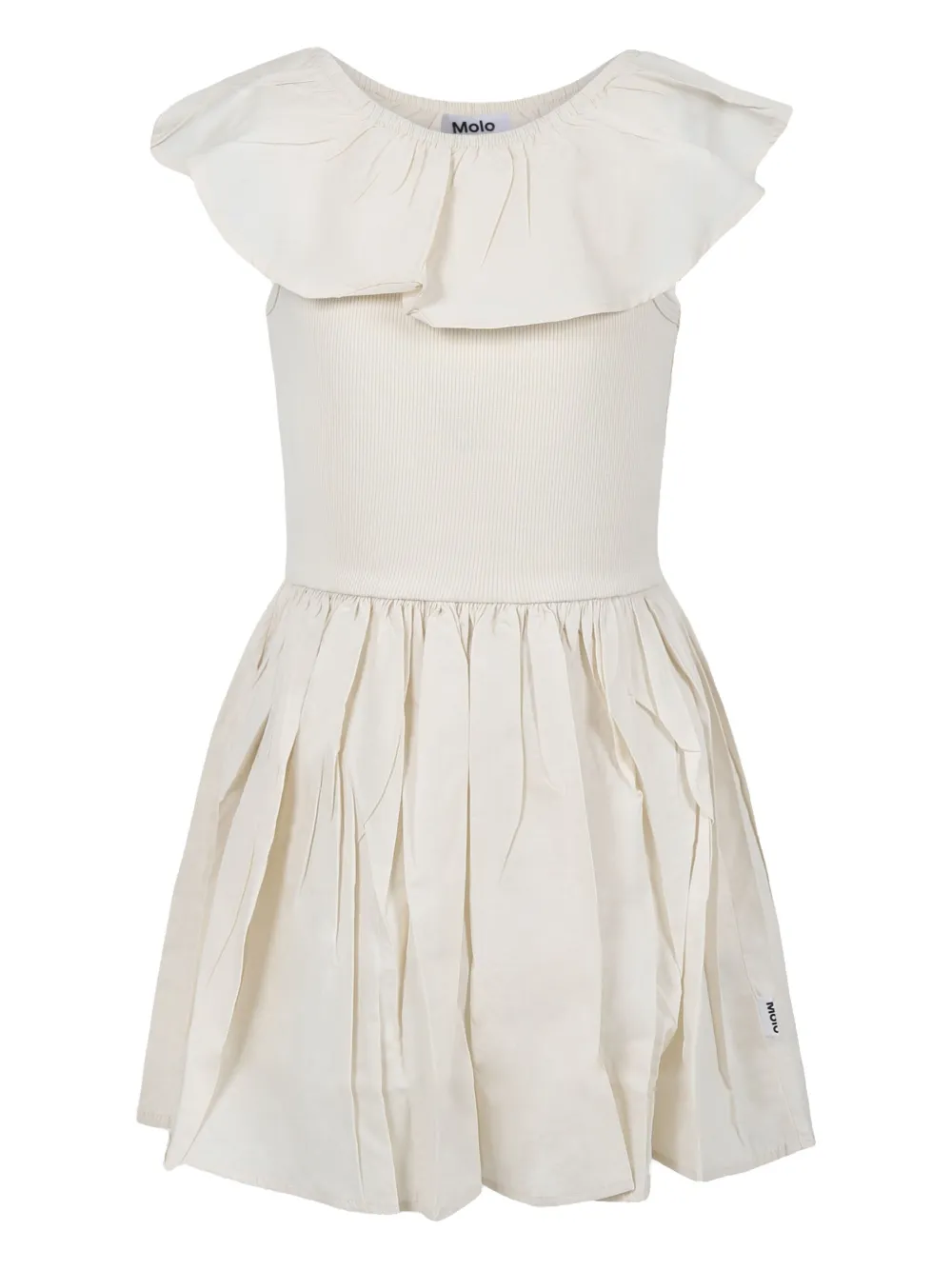 Molo ruffled dress | Neutrals | Image 1