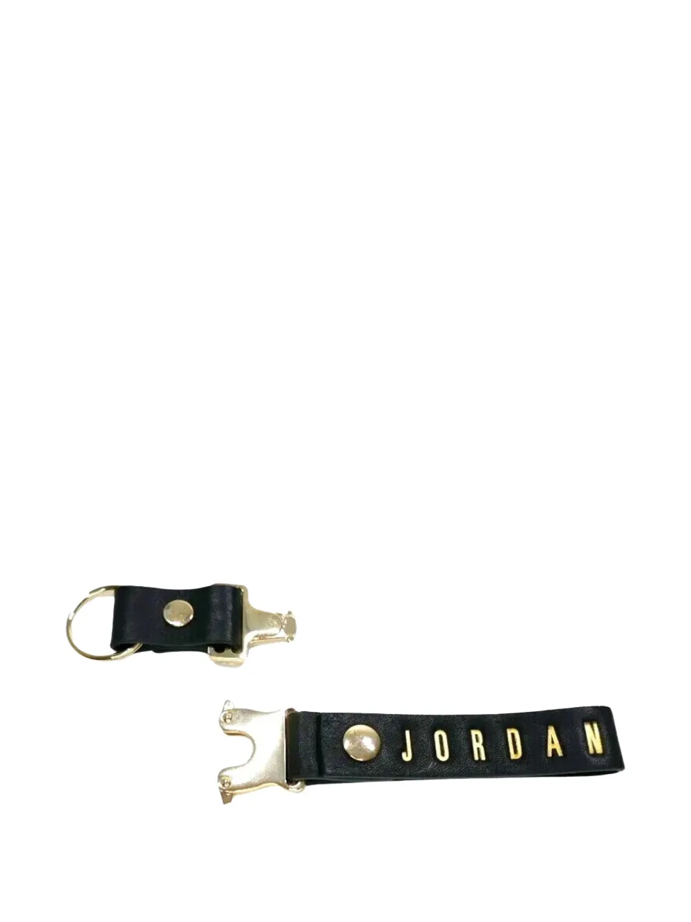 Jordan Luxe leren sleutelkoord Zwart