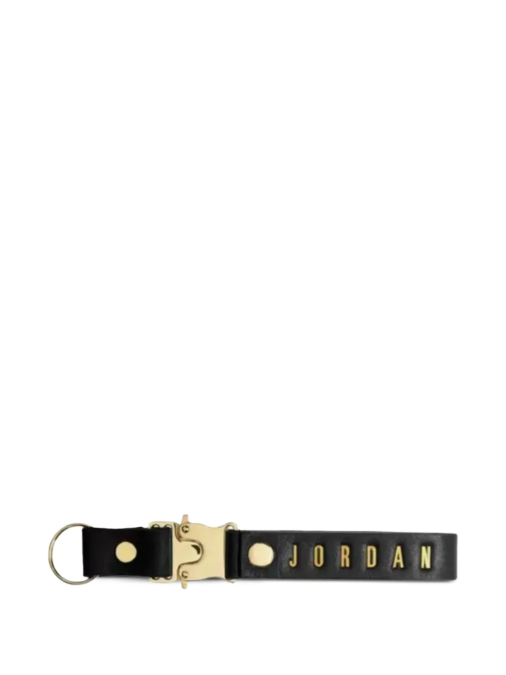 Jordan Luxe leather lanyard keyring | Black | Image 1