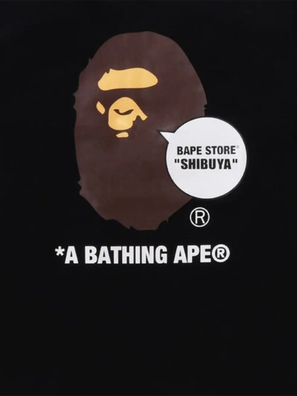 A BATHING APE Shibuya Ape Head T-shirt Zwart