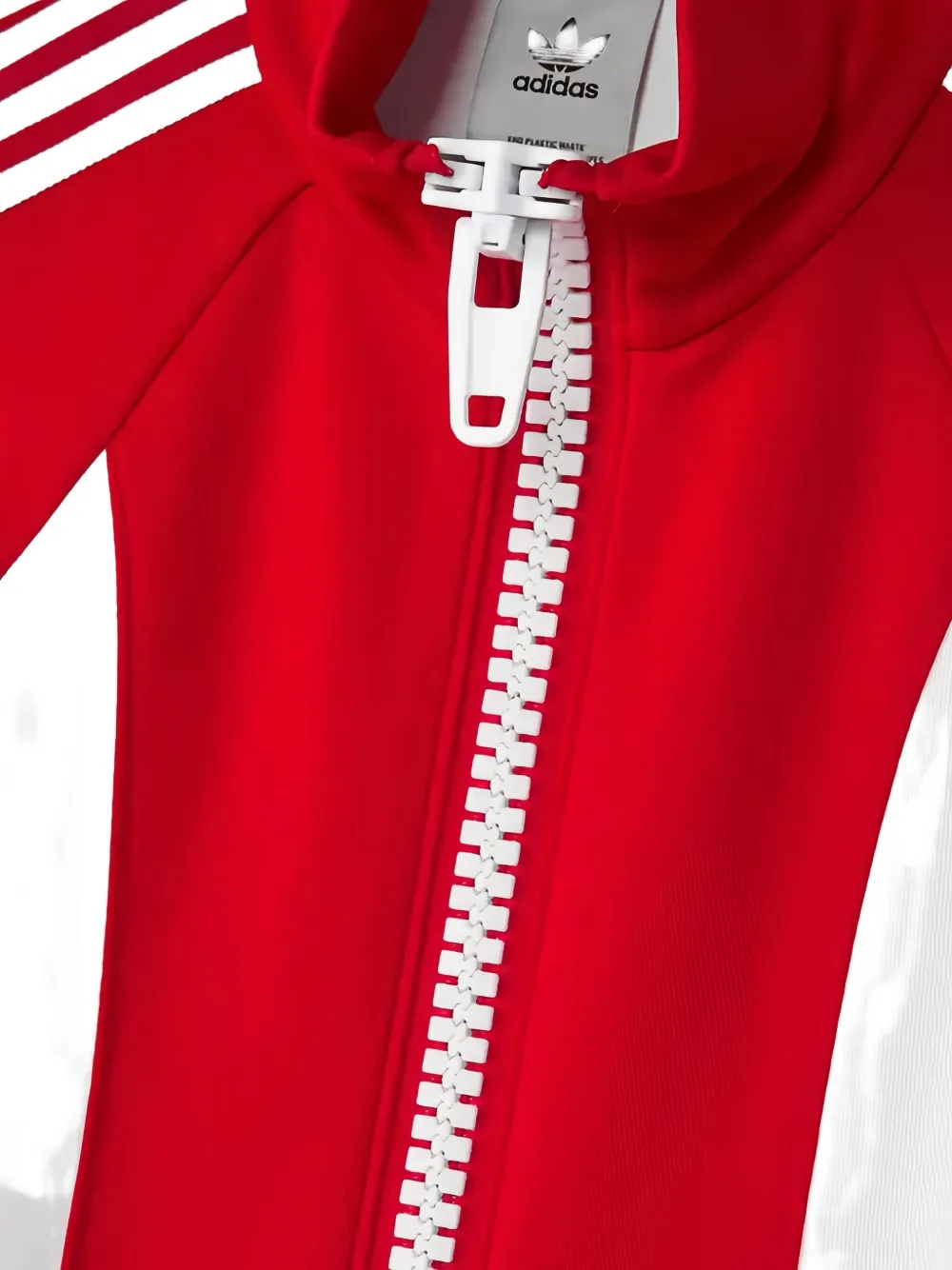 adidas Big Zipper jack Rood