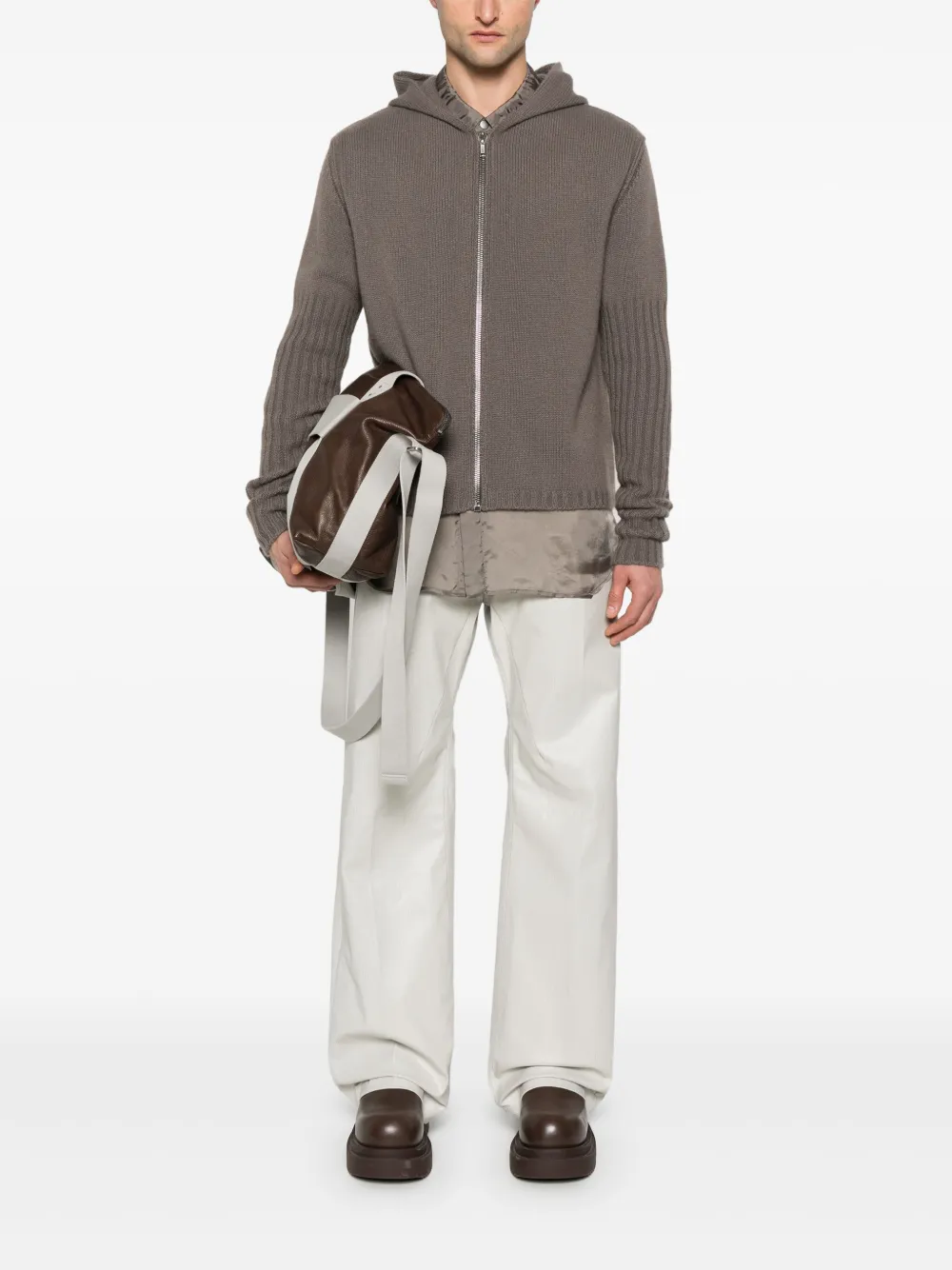 Rick Owens Hoodie met rits - Beige