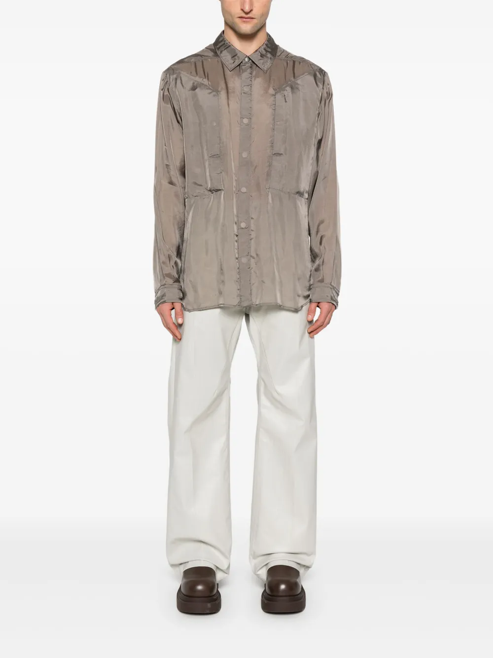 Rick Owens Jumbo Fogpocket overhemd - Beige