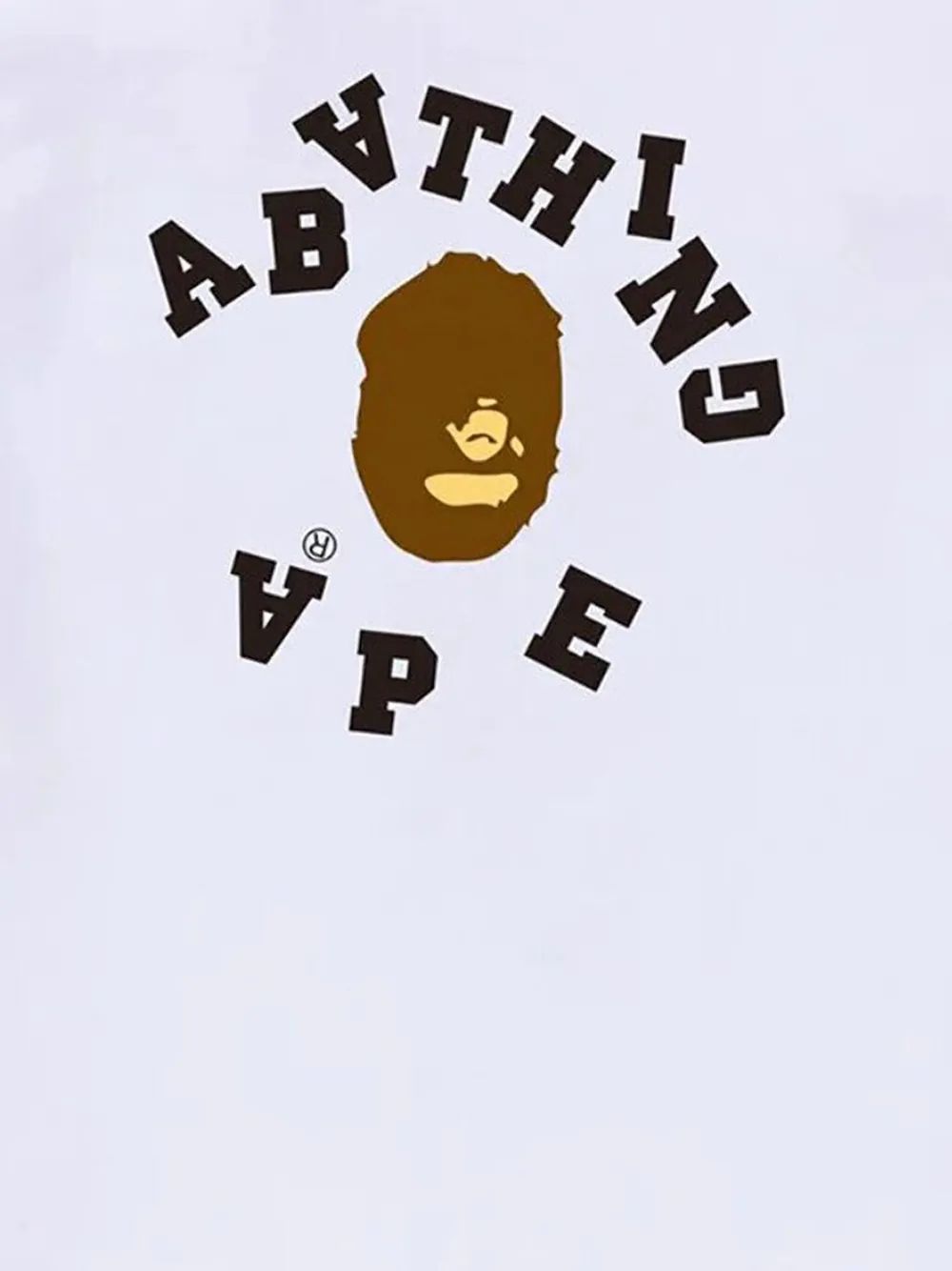 A BATHING APE Reverse Ape Head T-shirt Wit