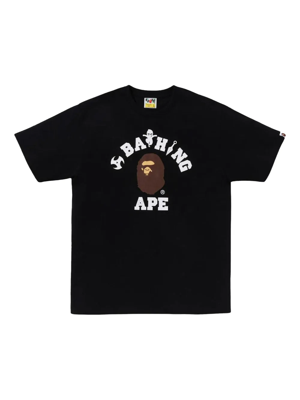 A BATHING APE Ninja College T-shirt Zwart