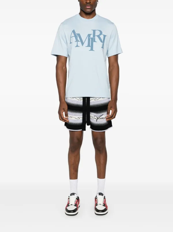 AMIRI ロゴ Staggered コットン Tシャツ 人気 0400021212734_BLACK?wid=600&