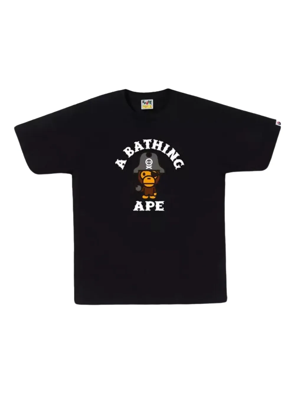 A BATHING APE Milo Pirate T-shirt Zwart