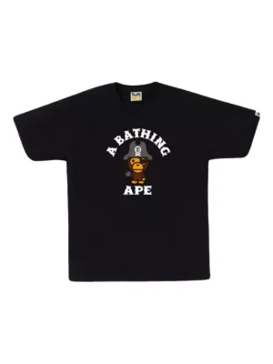 A BATHING APE ロゴ Tシャツ 130cm 値下げ即売り可能 A BATHING APE® カモフラージュロゴ Tシャツ | ブラック | FARFETCH JP