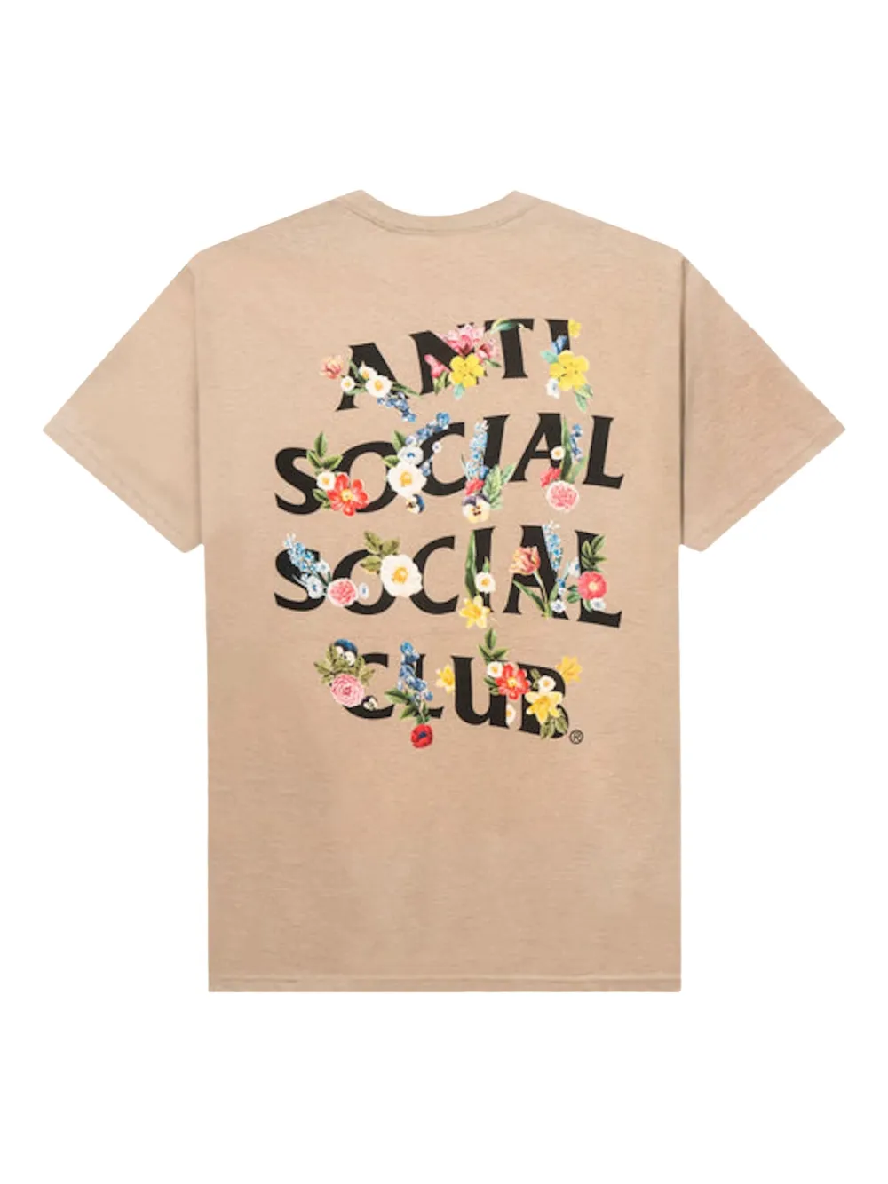 Anti Social Social Club T-shirt met print - Beige