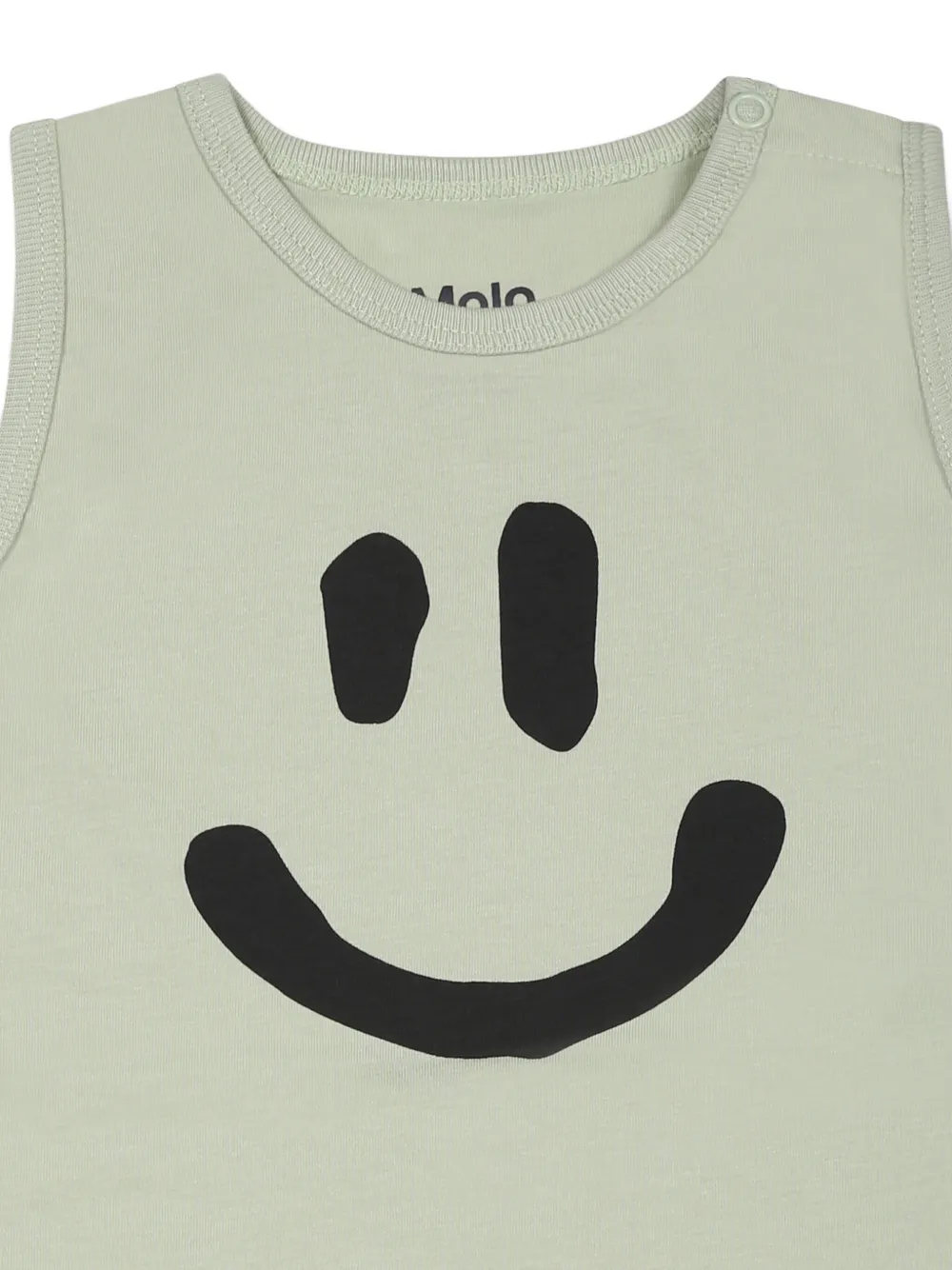 Molo Romper met smiley-print Groen