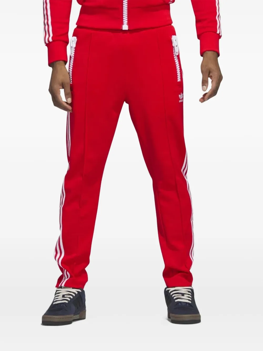adidas x Jeremy Scott trainingsbroek met rits Rood