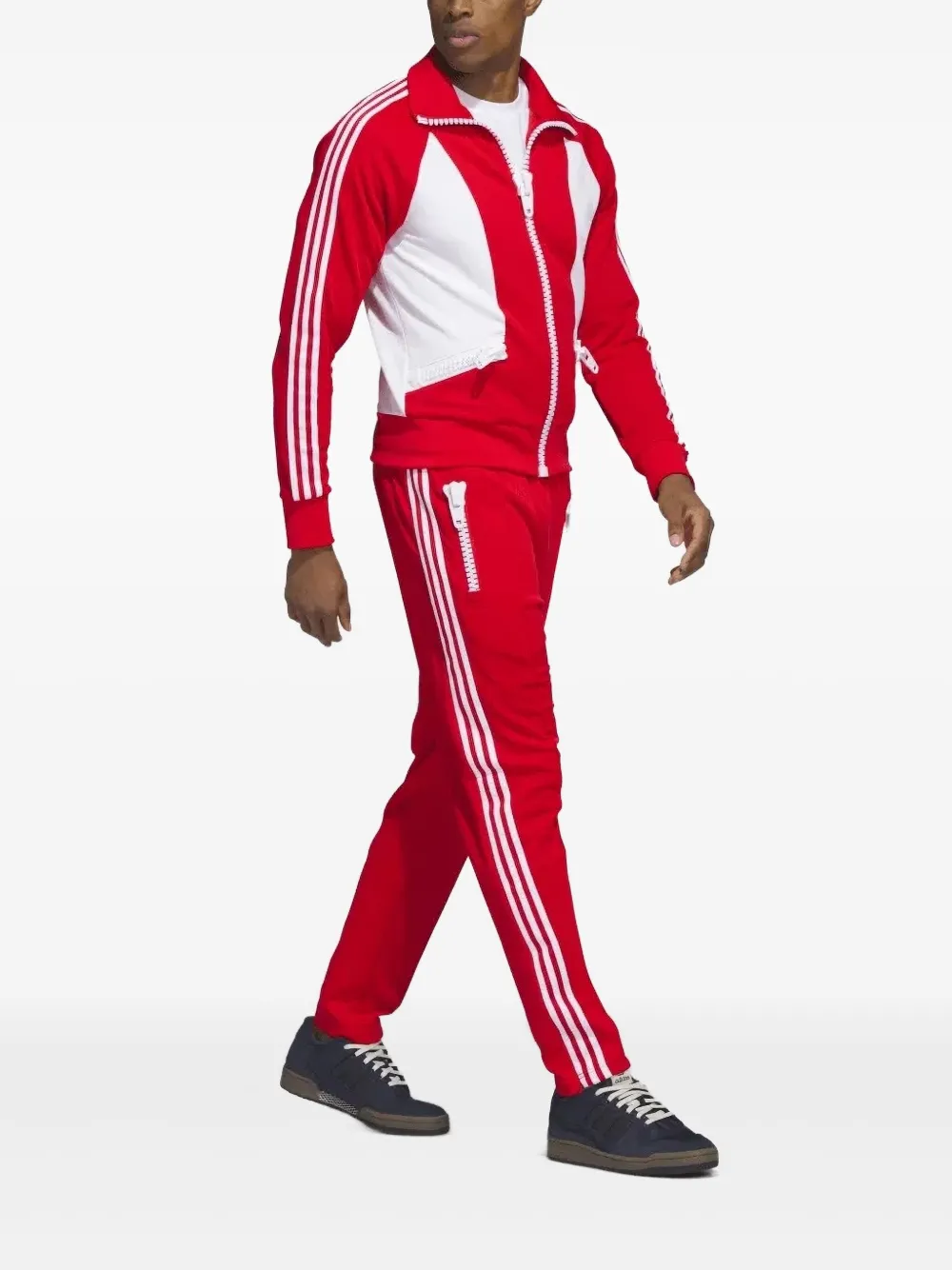 adidas x Jeremy Scott trainingsbroek met rits Rood