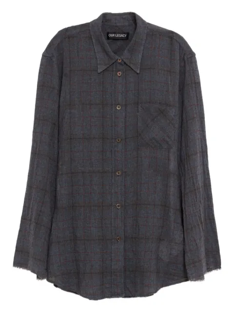 OUR LEGACY camisa con cuadros estampados