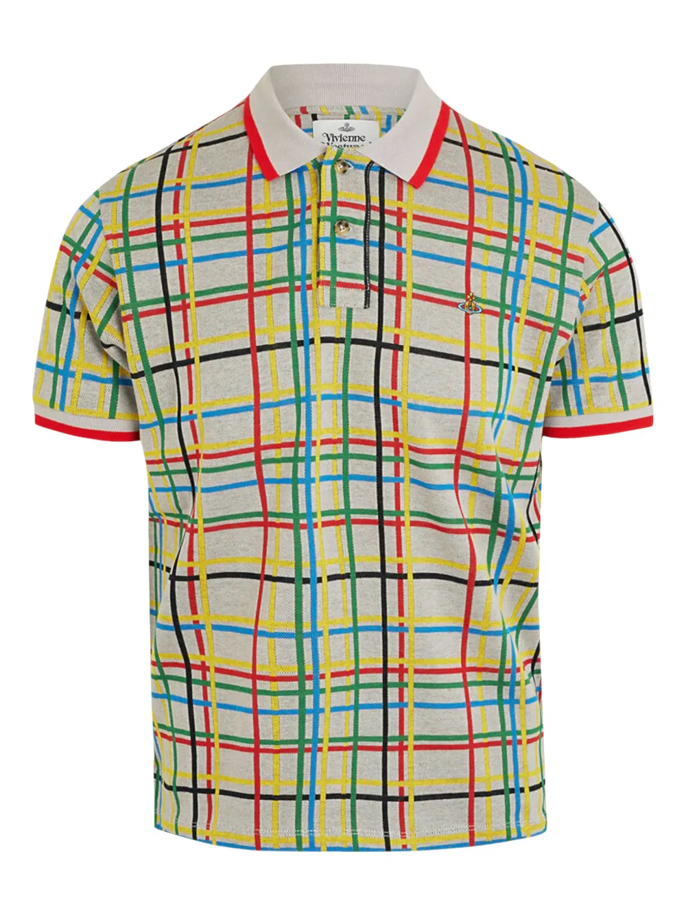 Vivienne Westwood Geruit poloshirt Beige