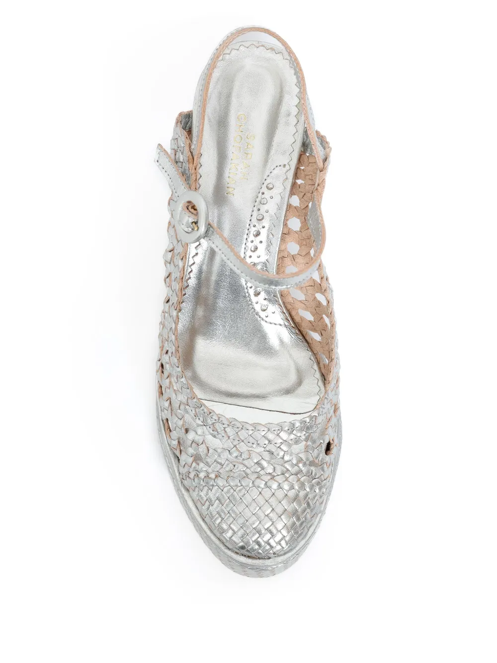 Sarah Chofakian 85 mm Frame sandalen Zilver