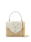 Oscar de la Renta flower-appliqué tote bag - White