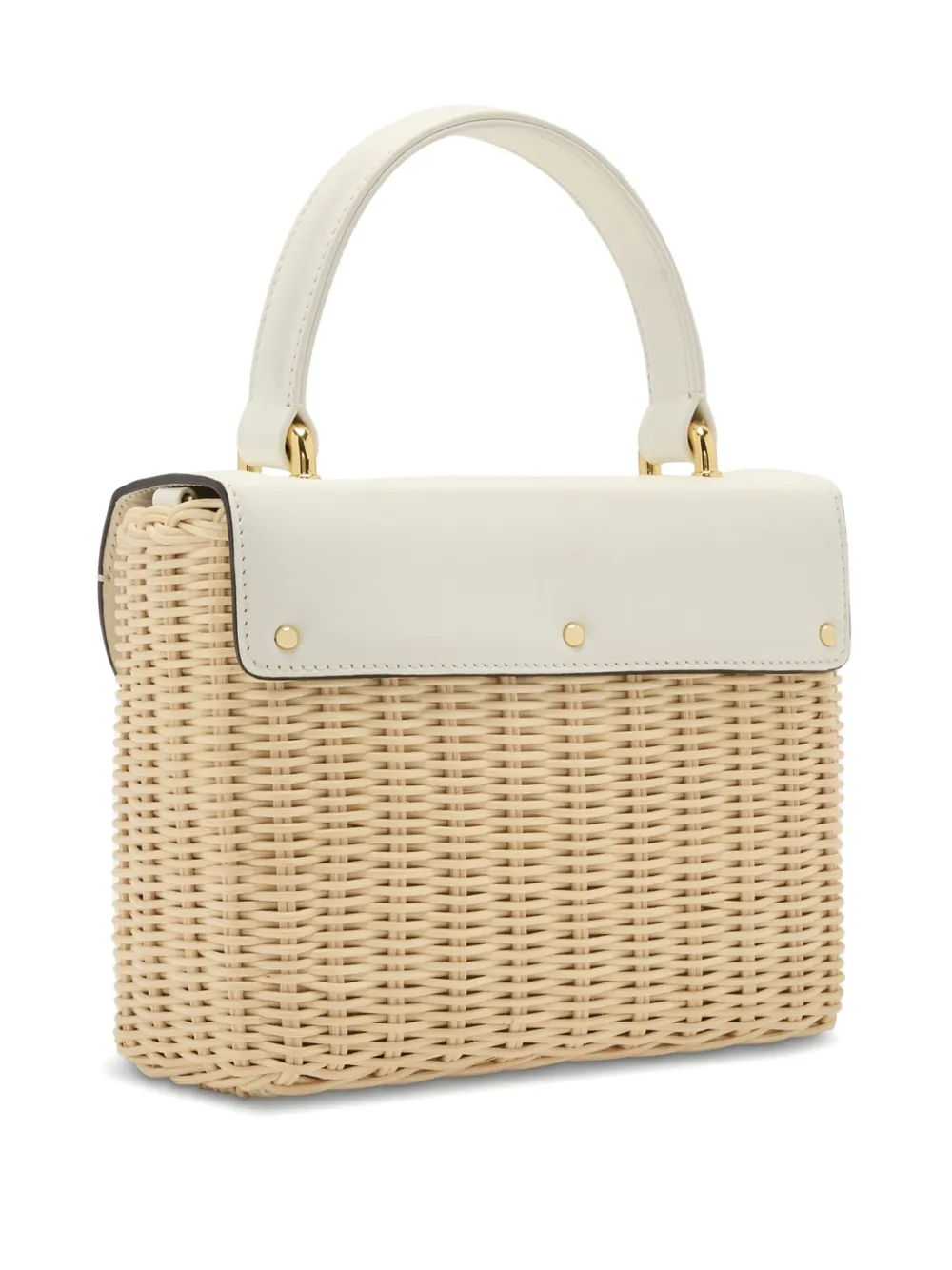 Oscar de la Renta Shopper met bloemapplicatie Wit